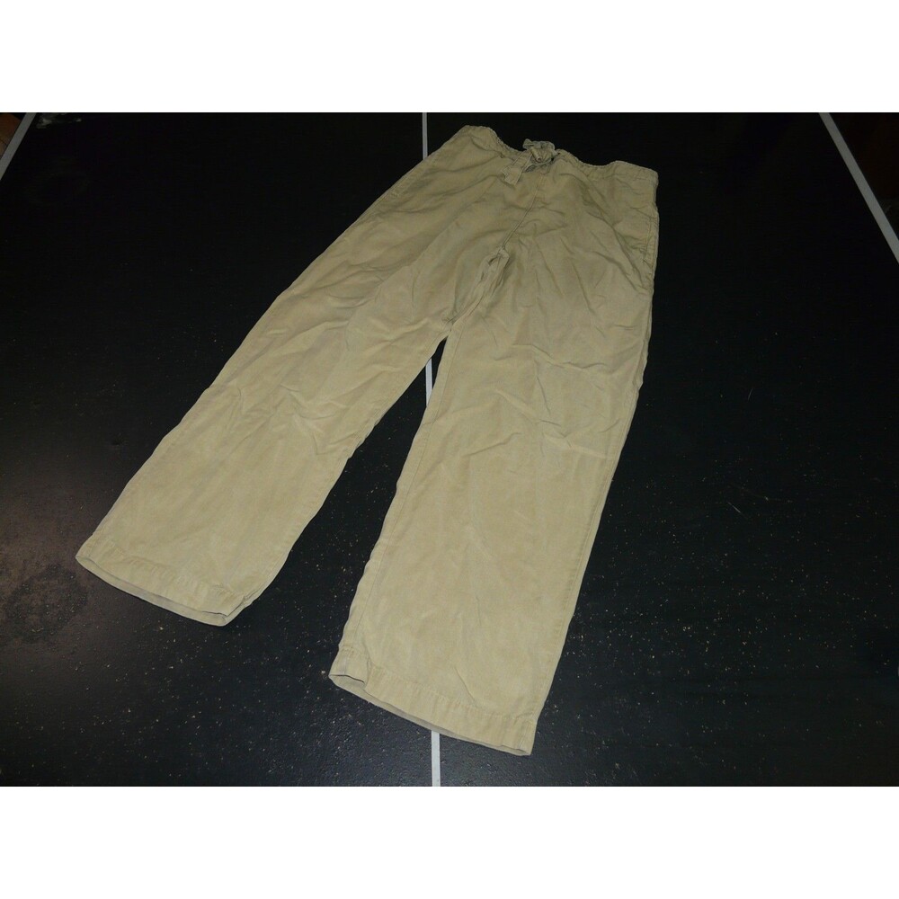 Zara Beige Cream Cotton Linen Palazzo Beach Pants Trousers Wide Leg Womens Small